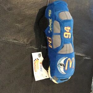 Blue Plush Toy Car with McDonald's Logo